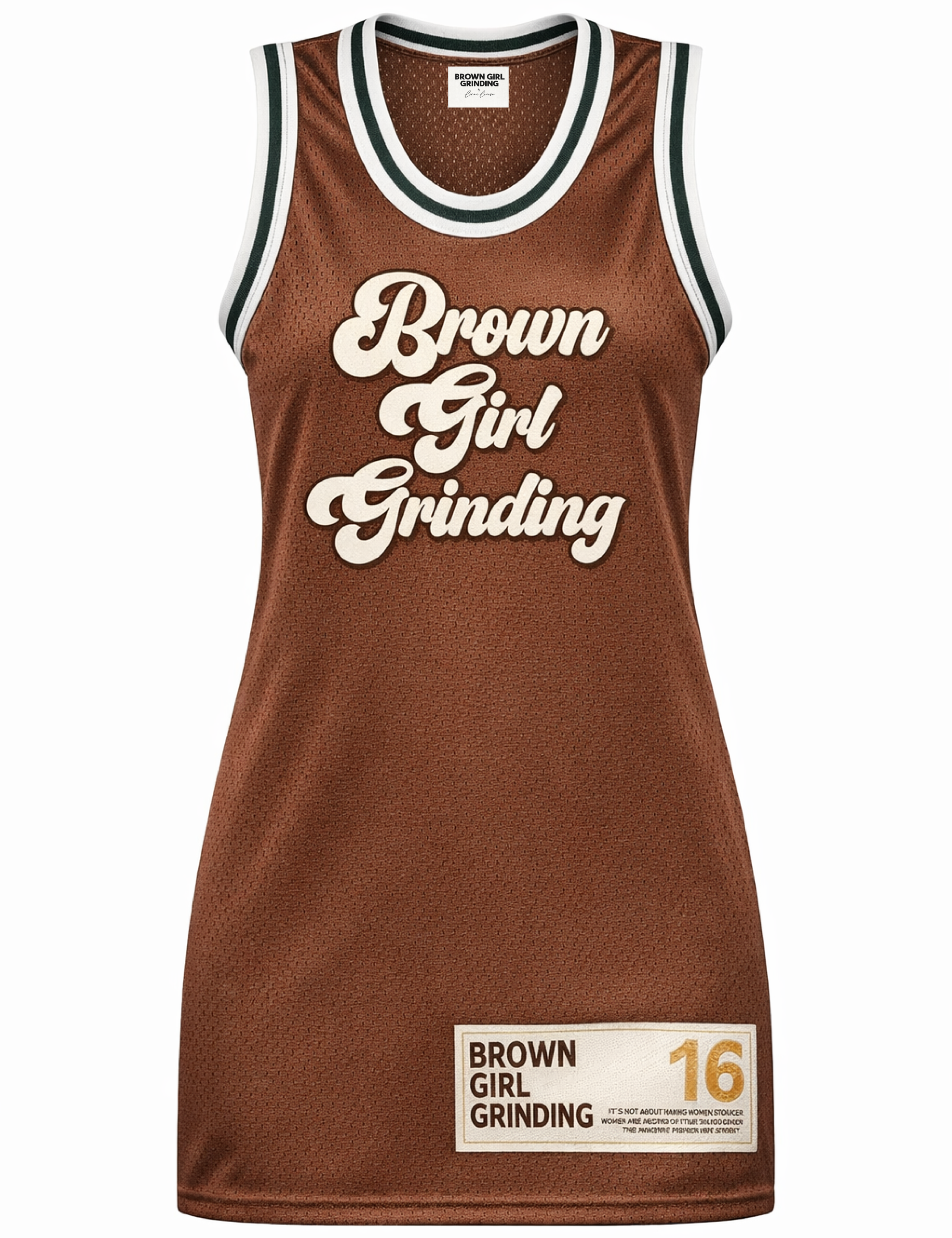 BROWN GIRL GRINDING JERSEY DRESS  Brown Girl Grinding